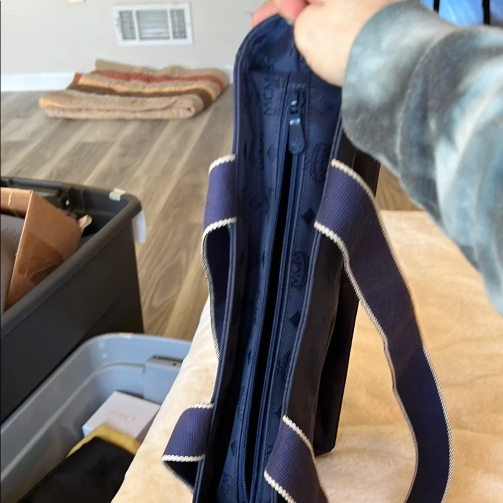 MCM Navy Blue Tote Bag - Picture 8 of 11
